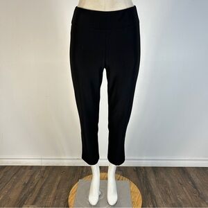 Joseph Ribkoff Black Cropped Pull On Pants Size 6 | Mid Rise Capri Trousers